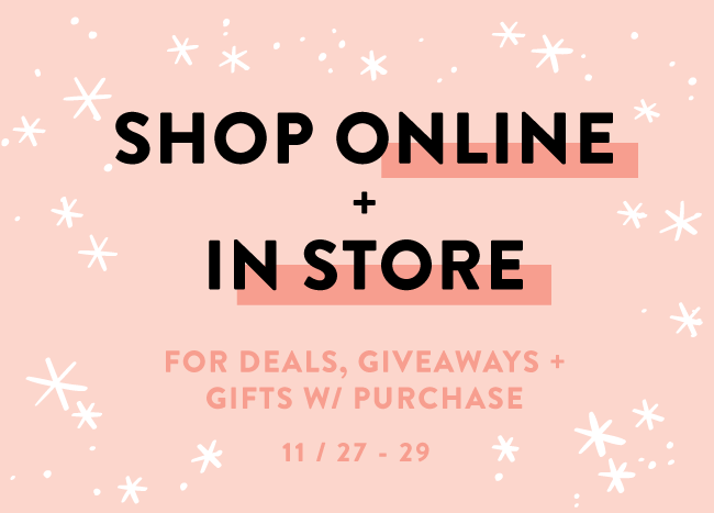 Friday-Sunday - November 27-29 Shop In-Store & Online with Rock Paper Scissors 